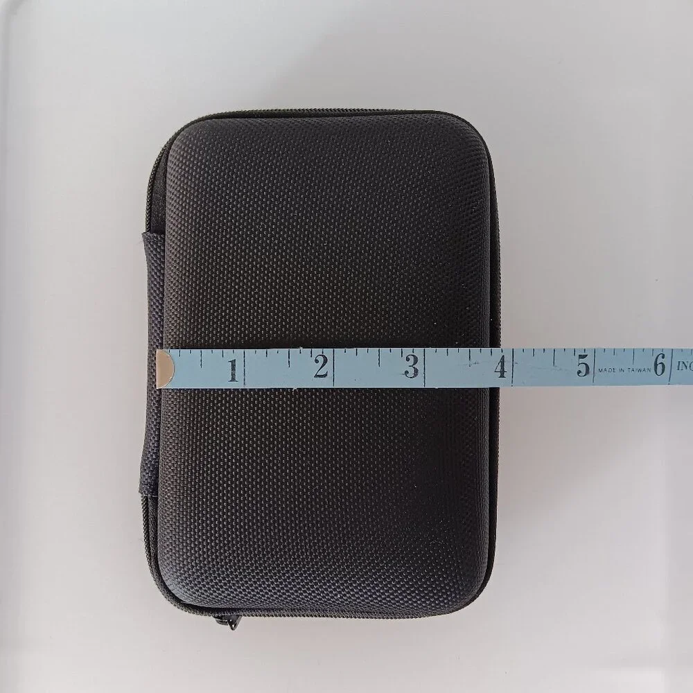 Utility Tech Compact Carrying Case Zipper Closure Strap Mesh Pocket 5.5x4 Black